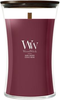 Žvakė, aromatinė WoodWick Hourglass dark cherry, 90 - 140 h, 609 g, tamsiai raudona sp.