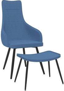Krėslas VLX With Foot Bench, mėlyna sp., 61 cm x 56 cm x 105 cm