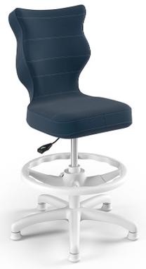 Laste töötool Petit VT24, 30 x 55 x 76.5 - 89.5 cm, valge v./sügavsinine v.