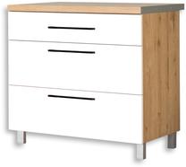 Apatinė virtuvinė spintelė Bodzio Bellona KBE90DS-BI/DSC, ąžuolo sp./balta sp., 60 cm x 90 cm x 86 cm
