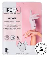 Rankų kaukė Iroha Nature Triple Hyaluronic Acid, 2 vnt.