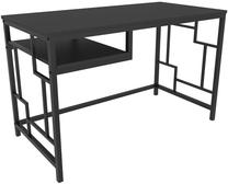 Rašomasis stalas su lentyna Kalune Design Kennesaw 322RTC1459, 120 cm x 60 cm, 74.8 cm, antracito sp./juoda sp.