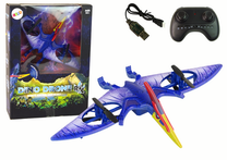 Радиоуправляемый динозавр Lean Toys Dino Drone 16079, 28 см, универсальный, многоцветный