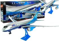 Žaislinis lėktuvas Lean Toys Airplane LL-787 LT3580, mėlyna sp./sidabro sp.