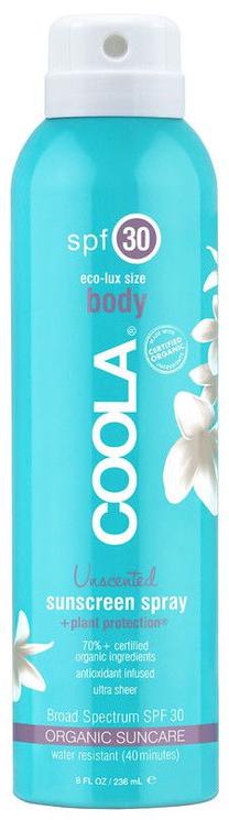 Purškiklis įdegio priežiūrai Coola SPF30, 236 ml