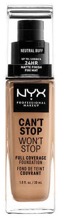 Skystas makiažo pagrindas NYX Professional Makeup Can't Stop Won't Stop, cswsf10.3 neutral buff, 30 ml