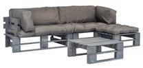 Āra mēbeļu komplekts VLX Garden Lounge Set, pelēks krās., 3 sēdvietas