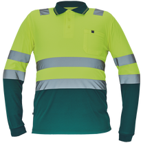 Darba krekls vīriešu Cerva Leon HV, dzeltena krās./zaļa krās., 5XL izmērs
