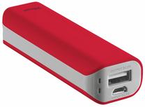Lādētājs-akumulators (Power bank) Trust Primo, 2200 mAh, sarkana krās./pelēka krās.