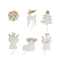 Ziemassvētku eglīšu rotaļlietu komplekts Christmas Touch EBC34C142, caurspīdīga krās., 3 cm, stikls, 6 gab.