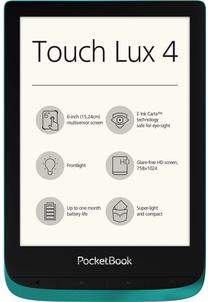 E-raamatu luger Pocketbook Touch Lux 4, 8 GB, roheline v., 6"