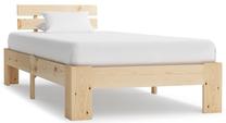 Lova viengulė VLX Solid Pine Wood 283160, 90 x 200 cm, medžio sp., be čiužinio, su grotelėmis
