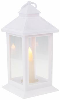Dekorācija, ar iebūvētu led apgaismojumu ''Laterna'' ar LED apgaismojumu, 17 cm, 8 cm, balta krās.