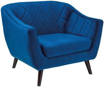 Krėslas Molly Velvet 1 1, mėlyna sp., 83 cm x 78 cm x 105 cm