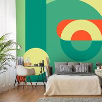 Fototapetas Artgeist Geometric Wreath (Green), 210 cm x 300 cm