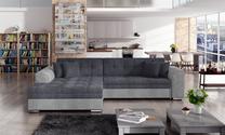 Kampinė sofa Sorento Paros 06, Paros 05, šviesiai pilka sp./tamsiai pilka sp., kairinė, 195 x 295 cm x 80 cm