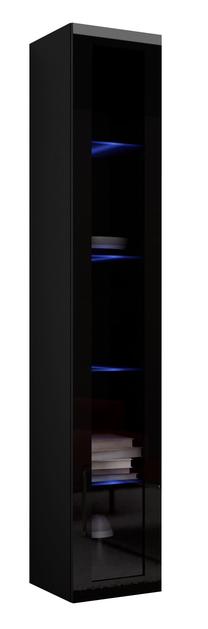 Sieninė lentyna Cama Meble Vigo 180, juoda, 40 cm x 30 cm x 180 cm