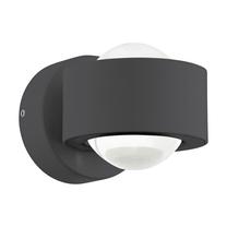 Valgusti seinale Eglo Ono 2 96049, LED, 3000 °K, 2 x 2.5 W, läbipaistev v. / antratsiit v.
