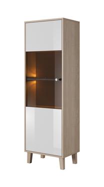 Vitrina Idzczak Meble Sonata 01, ruda sp., 55 cm x 40 cm x 189 cm