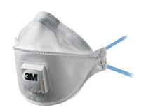 Respirators, ar vārstu 3M T9322, balta krās.