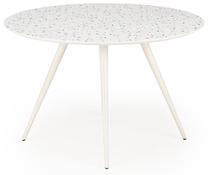 Valgomojo stalas Aramis, balta sp./juoda sp., 120 cm x 120 cm x 76 cm