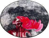 Vonios grindų kilimėlis Foutastic Pink Hair 359CHL4797, įvairių spalvų, 100 cm x 100 cm, Ø 100 cm