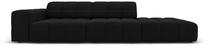 Sofa Micadoni Home Jennifer Velvet 3 Seats, juoda sp., dešininė, 262 x 102 cm x 70 cm