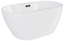 Vonia, laisvai pastatoma Besco Navia, 160 cm x 80 cm x 60 cm, ovalas, balta sp./juoda sp.
