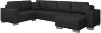 Kampinė sofa Marco Soft 11, juoda sp., dešininė, 210 x 312 cm x 92 cm
