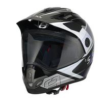 Motociklininko šalmas Speed X-Street, M, balta sp./juoda sp./pilka sp.