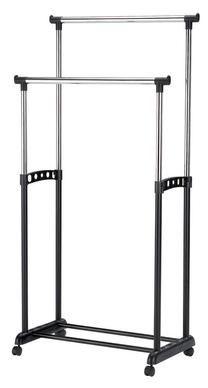 Drabužių kabykla WU10, 168 cm, juoda sp./chromo sp.