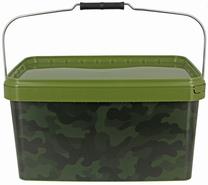 Spaiņi NGT Camo Square Bucket 10518107, 12.5 l, 200 g, tumši zaļa krās.
