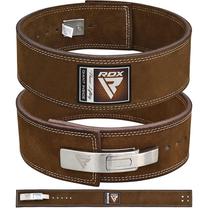 Sunkiosios atletikos diržas RDX 4'' Pro Lever Buckle WBL-4LN, ruda sp., XL