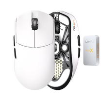 Belaidė žaidimų pelė Lamzu Maya X Wireless MAYA-X-8K-WHT, 2.4ghz / usb, balta sp.