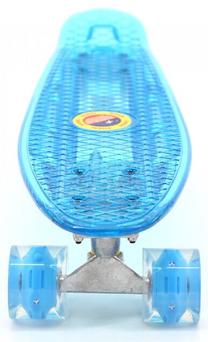 Skrituļdēlis Fishboard skaidrs, zils