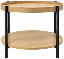 Kafijas galdiņš Akord Furniture Factory Riva, melna krās./brūngans krās., 51 cm x 51 cm x 40 cm