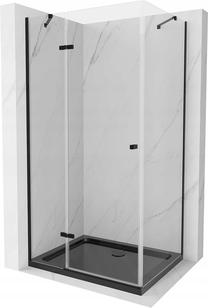 Dušo kabina Mexen Roma 854-090-090-70-00-4070B, kvadratinė, 90 cm x 90 cm x 190 cm, juoda sp./grūdintas