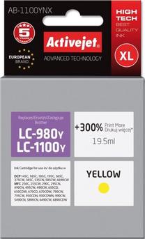 Rašalinio spausdintuvo kasetė ActiveJet Supreme AB-1100YNX (AB-1100Y), geltona sp., 19.5 ml