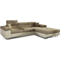 Kampinė sofa Armando Berlin 03, Soft 33, šviesiai ruda sp., dešininė, 280 x 205 cm x 90 cm