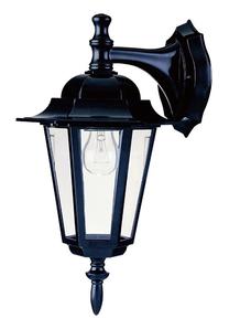 Sieninis lauko šviestuvas HR EL-P270DN, 40W, E27, IP44, juoda sp., 21 cm x 37 cm