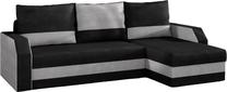Kampinė sofa Giulio Kronos 07, Paros 05, juoda sp./pilka sp., 150 x 237 cm x 90 cm