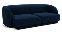 Sofa Micadoni Home Miley Velvet, mėlyna sp., 184 x 85 cm x 74 cm