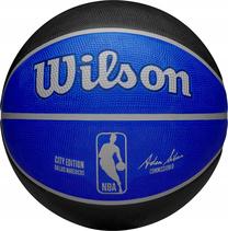 Баскетбольный мяч Wilson NBA Team City Edition Dallas Mavericks, 7 размер, синий цв./черный цв.
