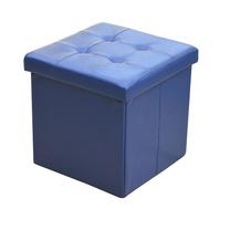 Pufas XYF2116B, mėlynas, 38 cm x 38 cm x 37.5 cm