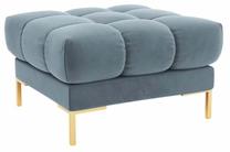 Pufas Cosmopolitan Design Bali Bluvel 06, aukso sp./šviesiai mėlyna sp., 60 cm x 60 cm x 41 cm