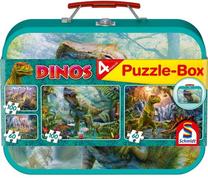 Dėlionė 4in1 Schmidt Dinos 56495, 24.4 cm x 36 cm, 320 vnt., įvairių spalvų