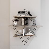 Sieninė lentyna Kalune Design 491CRT1134, ąžuolo sp./juoda sp., 15 cm x 60 cm x 40 cm