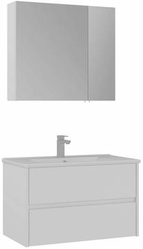 Vannas istabas mēbeļu komplekts Kalune Design Side 85 v2-810, matēti balta krās., 45 cm x 85 cm x 52 cm