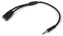 Adapteris StarTech MUY1MFFS 3.5 mm male, 2 x 3.5 mm female, 0.2 m, melna krās.