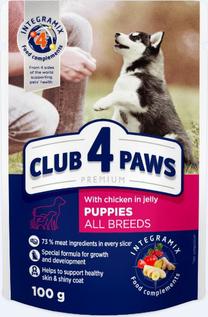 Mitrā barība (konservi) suņiem Club 4 Paws Premium Chicken, vistas gaļa/gaļa, 0.1 kg